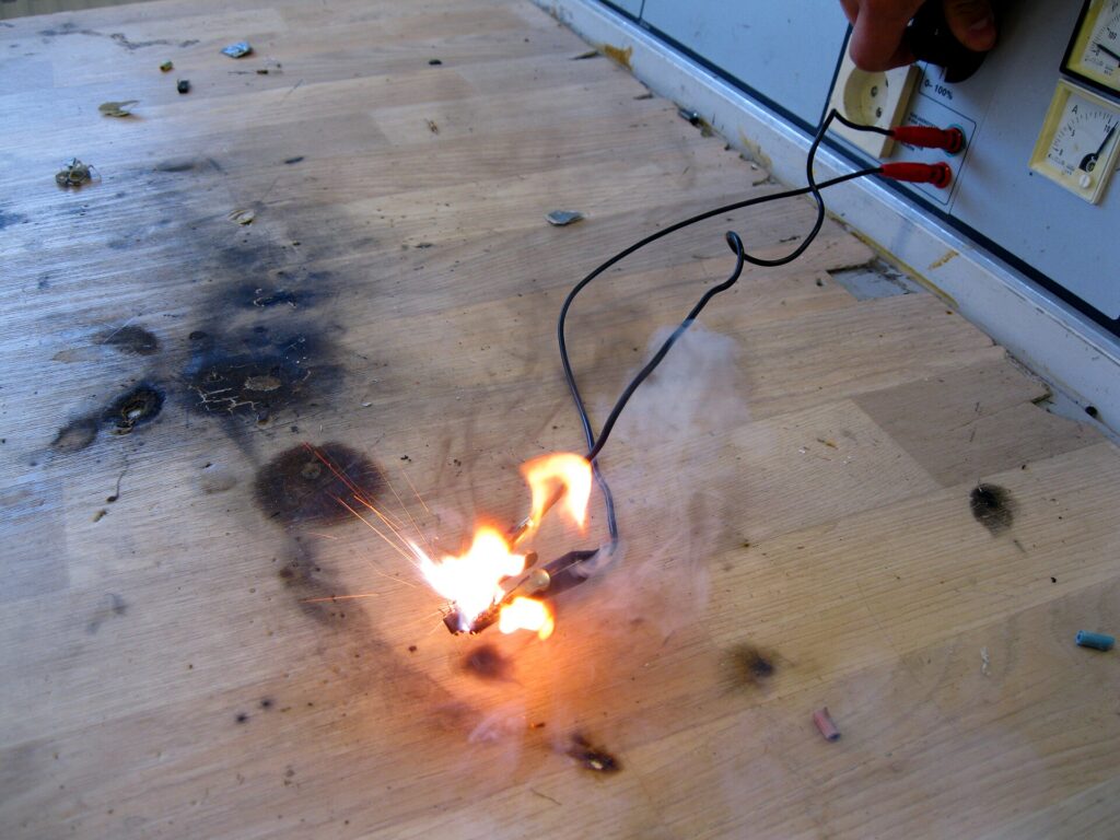 Integrated circuit explodes.